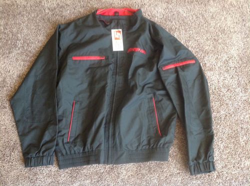 Black and red snapon jacket, men's size large zip pockets very nice!