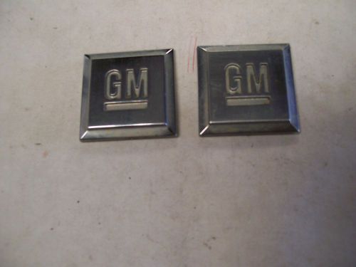 Gm square fender door script ornament emblem