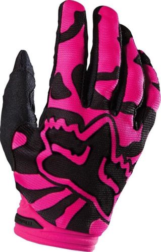 Fox racing mx offroad mtb  yth girls dirtpaw glove [black/pink] l 15170-285