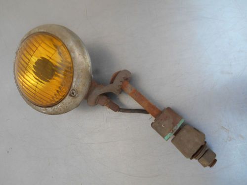 Vintage corcoran brown mopar script amber fog light lamp with bracket