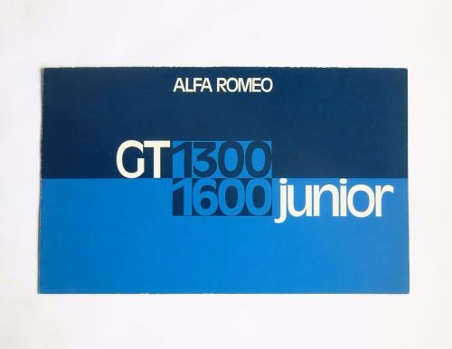 Original 1974 alfa romeo gt 1300/1600 junior dealer sales brochure