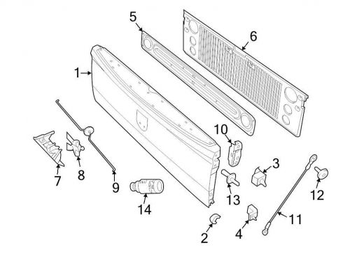 Chrysler oem dodge tailgate latch 55275952ac image 10