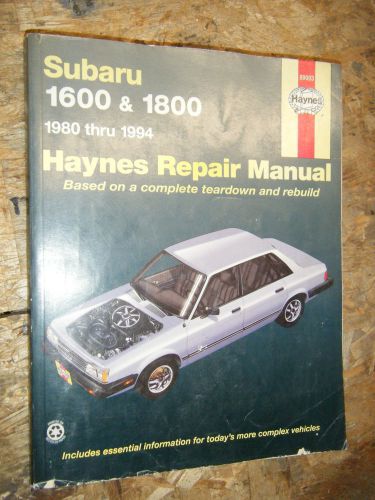 1980-1994 subaru 1600 1800 haynes repair manual service shop workshop 81 82 90
