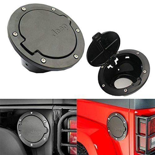 Door fuel covers cap tank gas cap filler 4 door 2007-2016 jeep wrangler jk black