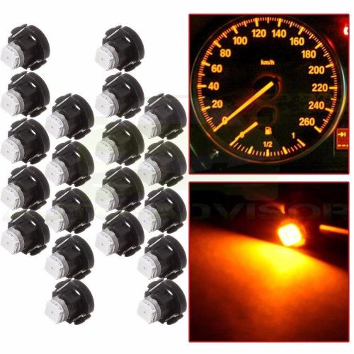 20 x t3 1smd 1210 car cluster neo wedge led bulbs dash a/c climate lights yellow