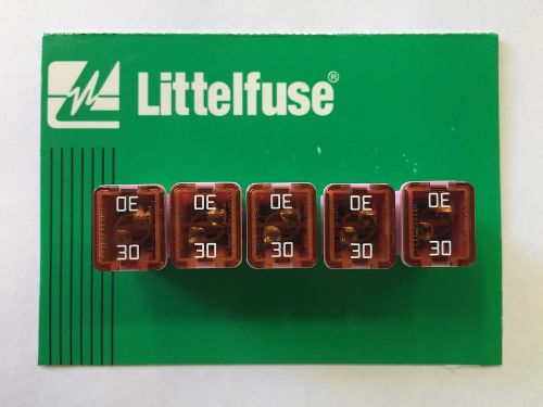 Set of 5: genuine littelfuse automotive j case 30 amp 58v low profile fuse jcase
