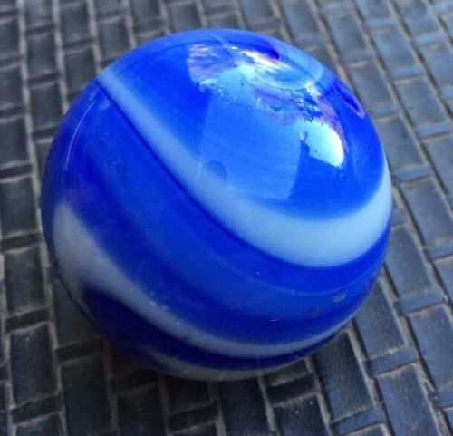 Blue stripe glass shift knob old original chevy ford dodge indian harley vintage