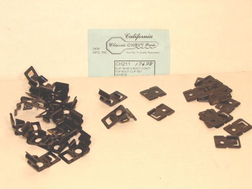1964 1965 chevrolet chevelle or malibu convertible top boot clip set of 16