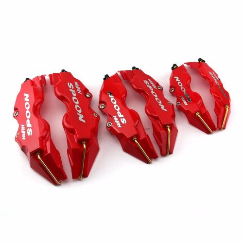 2 x red spoon sports 3d racing brake caliper cover for honda universal use