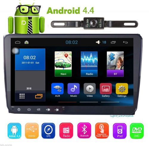 Gps navi android 4.4 wifi 9&#034; hd  double 2 din car radio stereo no-dvd player+cam