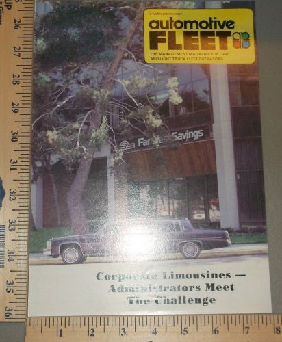 1987 coach cadillac chassis limousine brochure sheet fleet managment