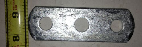 Trailer spring shackle plate 1.5in x 4 3/8in with 1/2" hole galvanized p9
