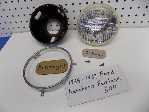1969 ford ranchero fairlane cobra oem headlight pass inboard assembly c8ob-17-a