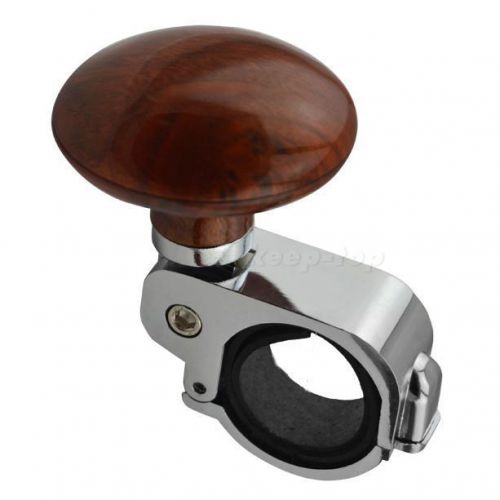 1xbrown hickory car auto steering wheel suicide spinner handle knob booster k0tg