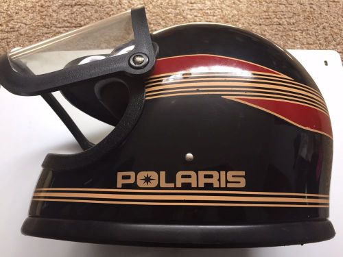 Polaris indy snowmobile helmet w/shield used gold/black
