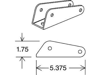 Jegster 40722 wheelie bar wheel bracket for 550-40007 3/8" axle hole