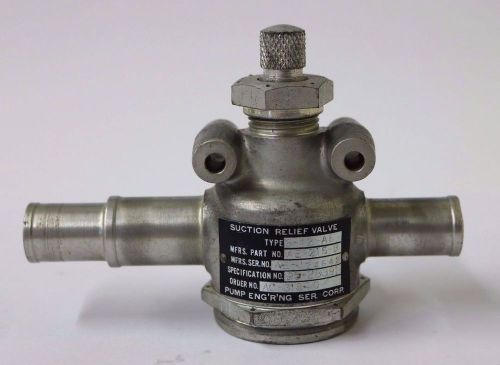 New vintage pesco aircraft suction relief valve, pn b-12-ae