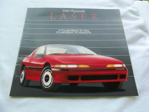1990 plymouth laser intro dealer sales brochure