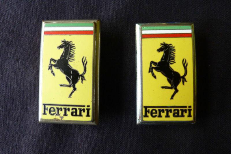 2 vintage ferrari nose emblem badges