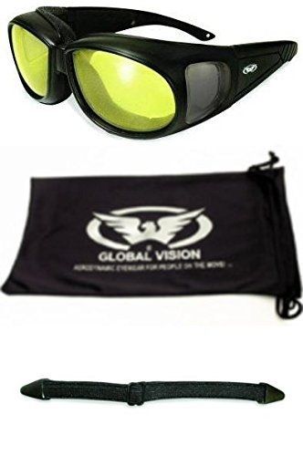 Outfiter motorcycle safety sunglasses fits over rx glasses yellow lenses meets