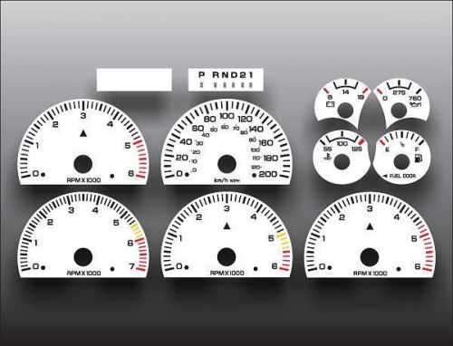 1998-2000 dodge durango metric kph kmh dash instrument cluster white face gauges