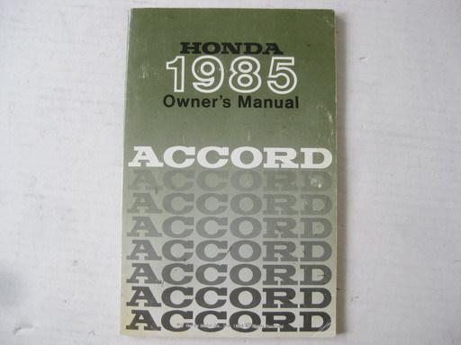 Factory oem 1985 honda accord owner's manual lx se-i std jdm old rare retro cool