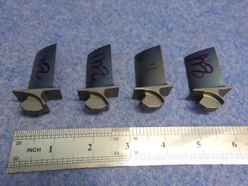 Lot of 4 aviation titanium turbine engine blades 6a6469 only for collectors