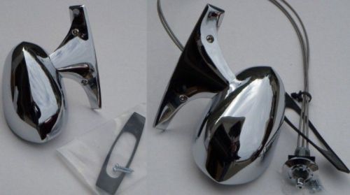 Mopar chrome sport racing mirrors pair 71-74 e and 71-72 b body new