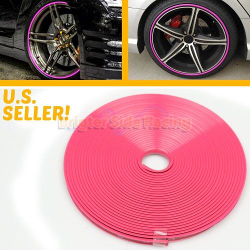 Ez apply anti-scratch 4 16-22&#034; wheels rim edge tire guard cover tape jdm pink