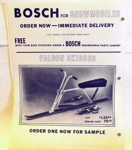 Vintage snowmobile falcon ski-bob skibob &#039;60&#039;s factory brochure original