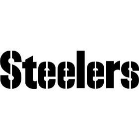 Steelers text window vinyl decal sticker