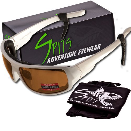 Italiano eva padded sunglasses- white frame - driving mirror lenses - ansi z87.