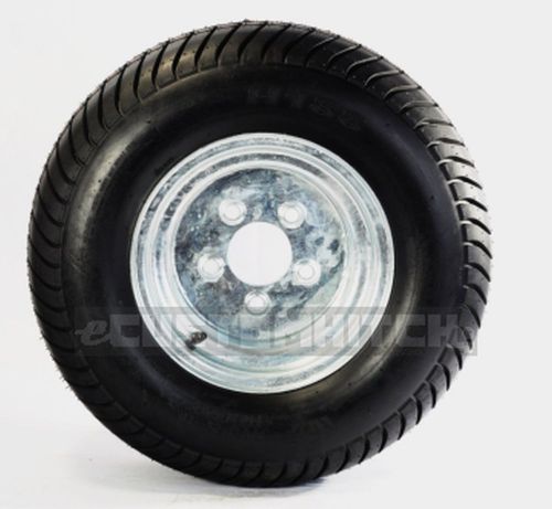 Two utility trailer tires &amp; rims 20.5x8-10 20565-10 20.58-10 10 5 lug range e