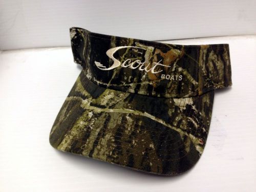 Scout boats mossy oak breakup camo cotton twill pre-curved visor