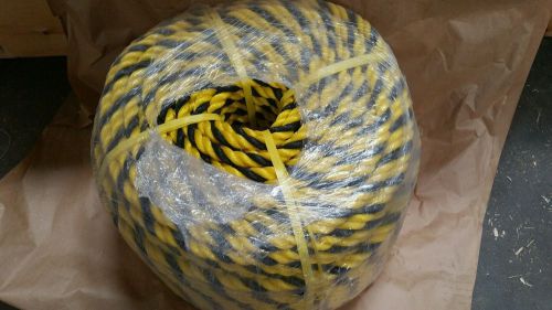 Marine grade nylon rope 18mm (3/4") tiger black yellow nos