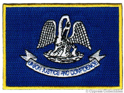 Louisiana biker patch iron-on embroidered motorcycle state flag