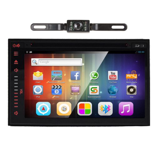 Android 4.4 double 2din car radio gps navi stereo dvd player 3g wifi obd2+camera