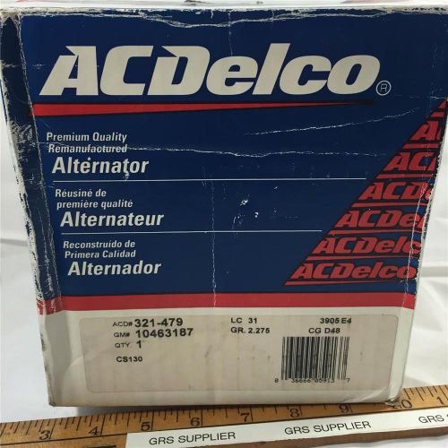 Ac delco 321-479 remanufactured alternator with fan &amp;pulley  new old stock