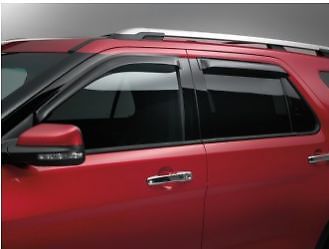 Genuine ford side windows deflectors for 2011 - 2017 ford explorer smoke