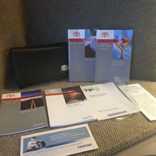 2015 toyota avalon hybrid owners manual w/ navigation book &amp; extras w/ case