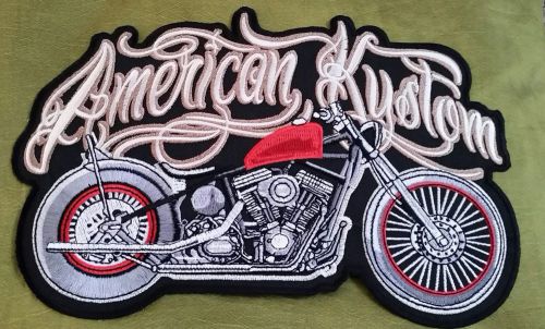 25cm 10" american kustom classic chopper back patch motorcycle vest biker rocker