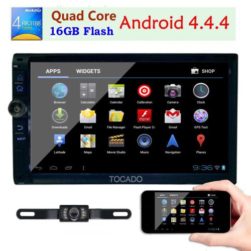 Android 4-core 2 din 7&#034; car dvd player gps navi radio bluetooth/3g/wifi+camera