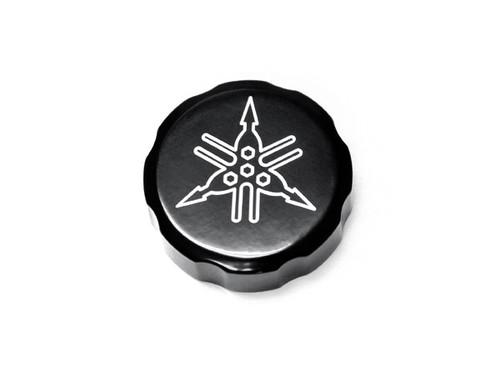 Motorcycle fluid black reservoir cap logo engraved for 1999-2012 yamaha yzf r6