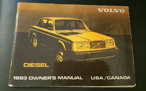 Volvo 1983 diesel  original owners manual