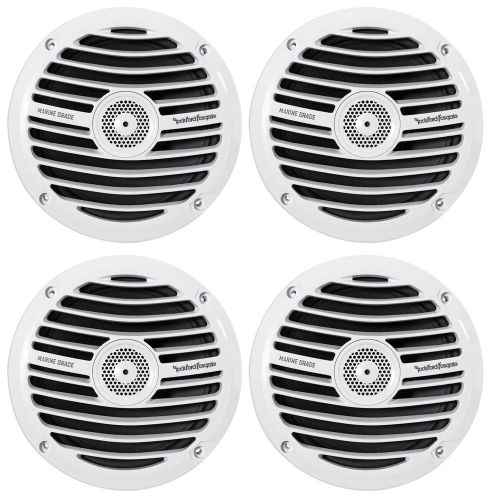 (4) rockford fosgate prime rm1652 6.5&#034; 300w marine/boat speakers white 4-ohm