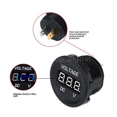 Kkmoon car motorcycle 6-30v voltage gauge meter blue led digital voltmeter p7e4