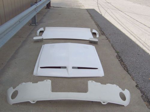 1967 1968 mustang coupe/conv. fiberglass 7 pc body kit with gt-500 style hood