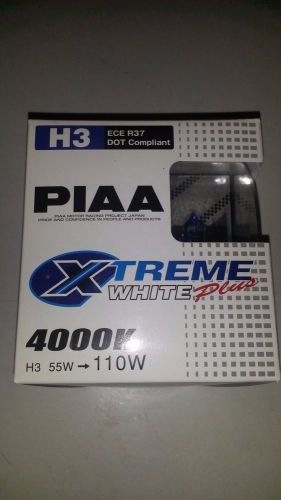 Piaa h3 xtreme white plus 4000k 55w retail pack pair new sealed # 15223
