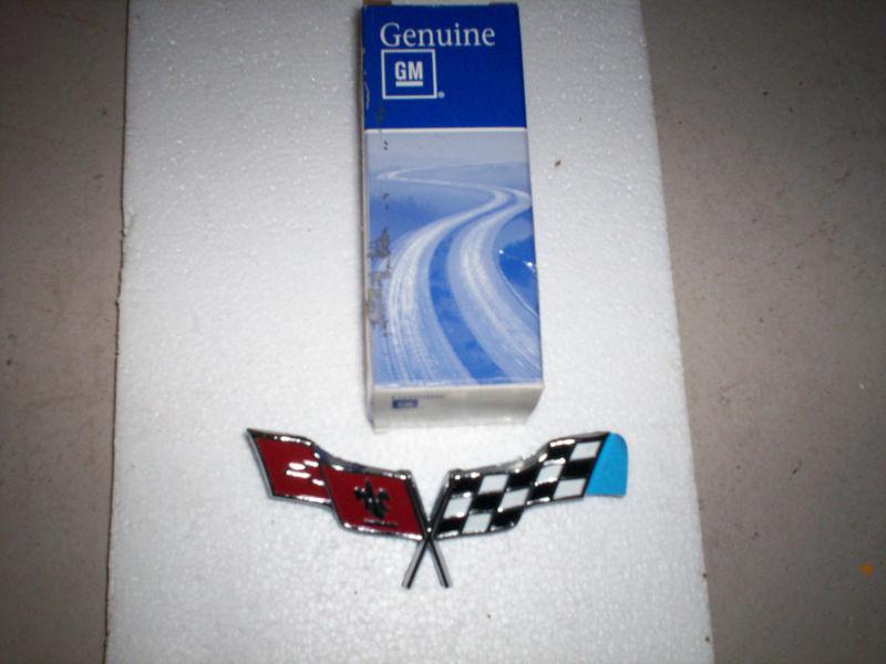 Corvette emblem 77-79 new  with guide pins and backing beautiful gm379918