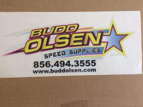 Budd olsen speed supplies  4&#034; x 10&#034; decal